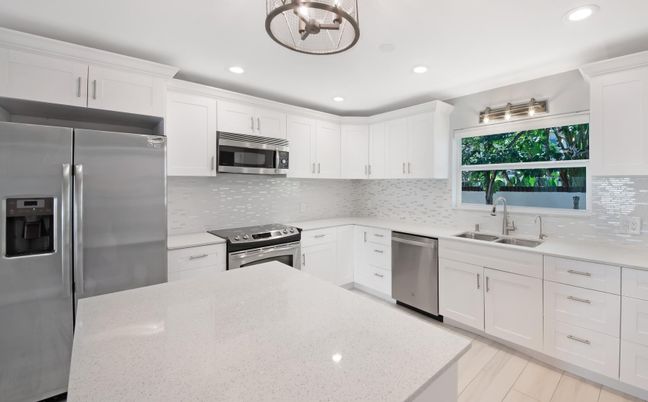 Interior, Kitchen, Recessed Lighting, Stainless Steel Appliances