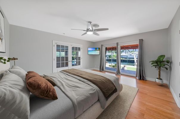 Bedroom, Interior, Water, Wood Texture Flooring