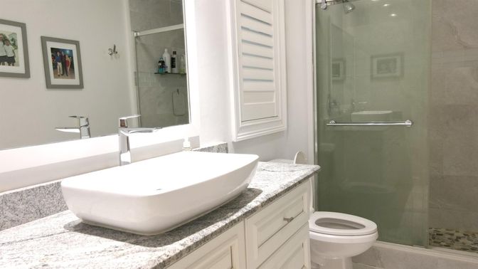 Bathroom, Glass Shower, Interior