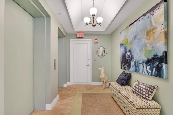 Chandelier, Elevator, Interior, Pendant Lights