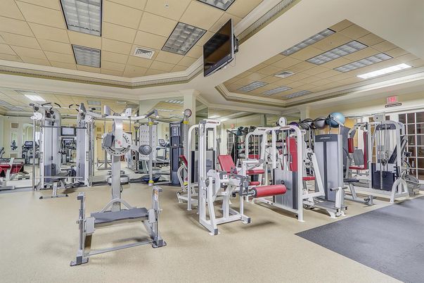 Fitness Equipment, Gym, Interior, Recessed Lighting