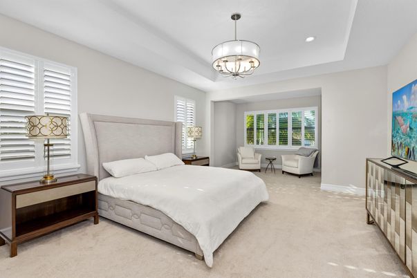 Bedroom, Chandelier, Interior, Recessed Lighting