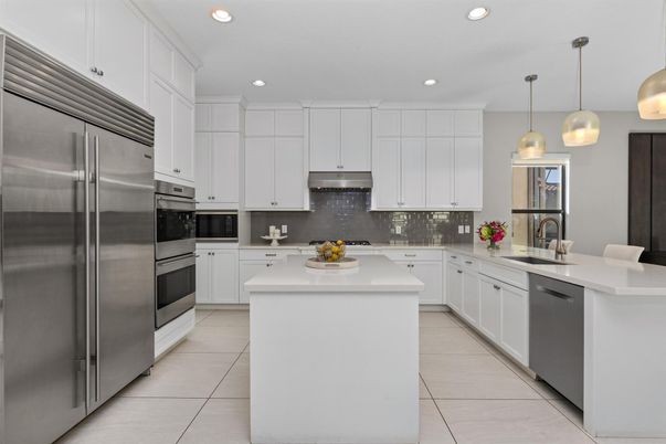 Interior, Kitchen, Pendant Lights, Recessed Lighting, Stainless Steel Appliances