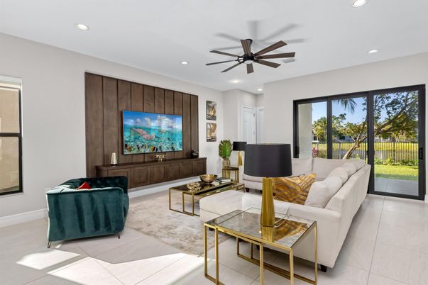 Interior, Living room, Recessed Lighting