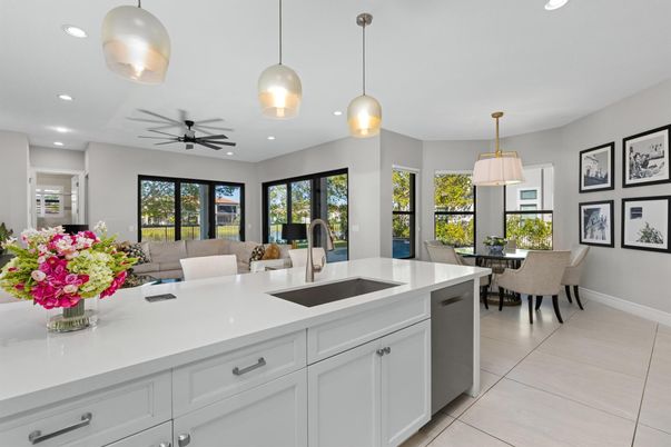 Dining room, Interior, Kitchen, Living room, Pendant Lights, Recessed Lighting