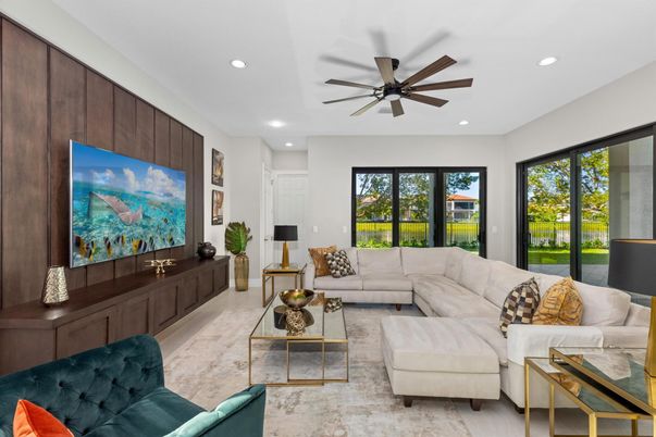 Interior, Living room, Recessed Lighting