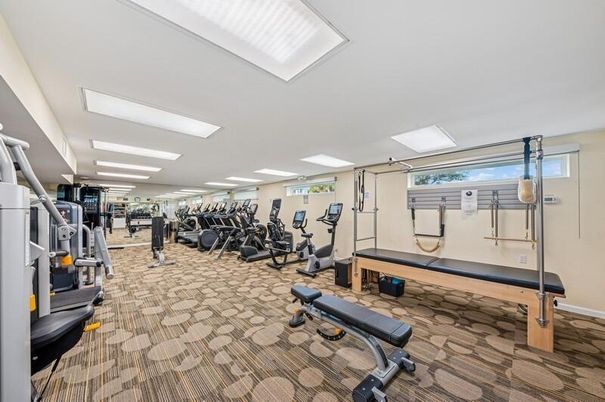 Fitness Equipment, Gym, Interior, Recessed Lighting