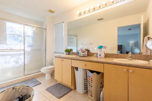 Bathroom, Dual Sink Vanities, Glass Shower, Interior