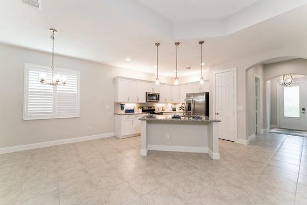 Chandelier, Interior, Kitchen, Pendant Lights, Recessed Lighting, Stainless Steel Appliances