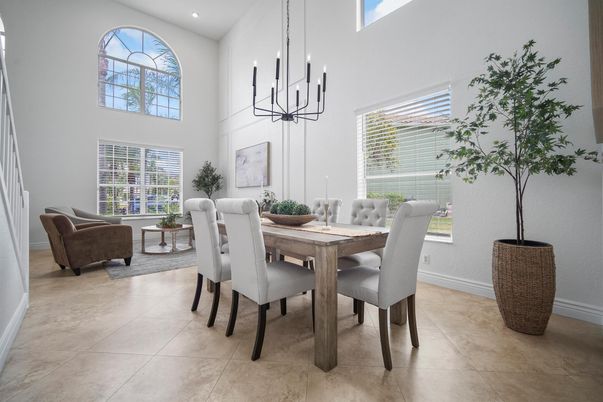 Dining room, Interior, Pendant Lights, Recessed Lighting