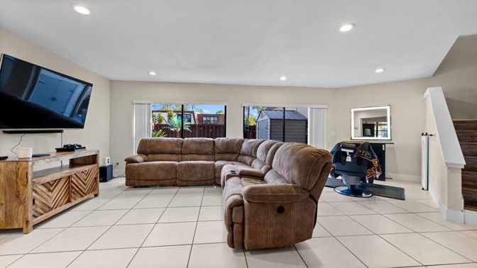 Interior, Living room, Recessed Lighting
