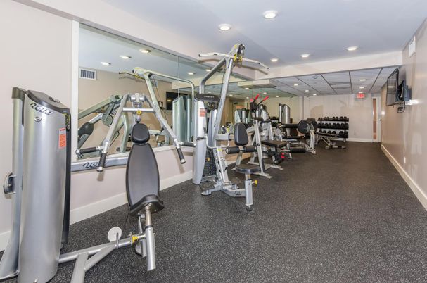 Fitness Equipment, Gym, Interior, Recessed Lighting
