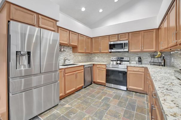 Interior, Kitchen, Recessed Lighting, Stainless Steel Appliances