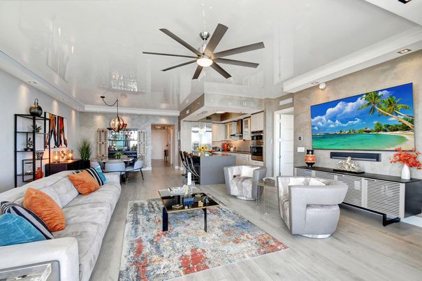 Chandelier, Dining room, Fireplace, Interior, Kitchen, Living room, Pendant Lights, Recessed Lighting, Stainless Steel Appliances, Wood Texture Flooring