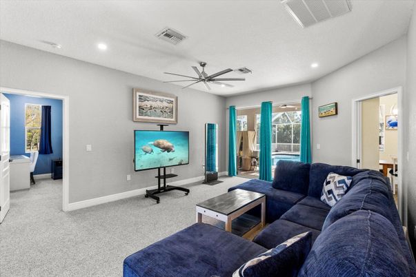 Interior, Living room, Recessed Lighting