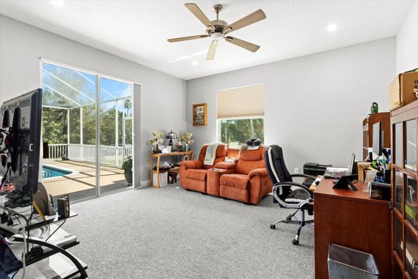 Home Office, Interior, Recessed Lighting