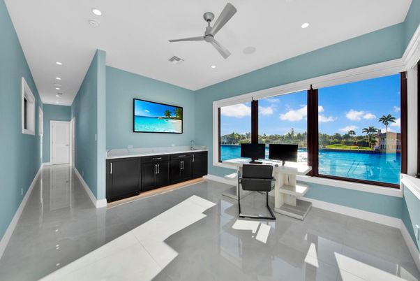 Home Office, Interior, Recessed Lighting, Water