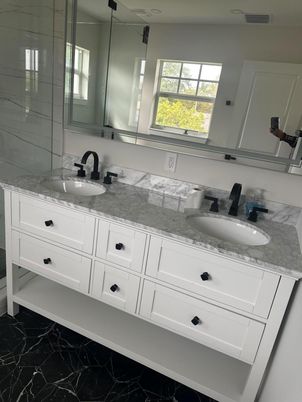 Bathroom, Dual Sink Vanities, Interior, Marble