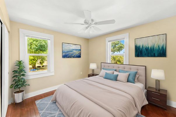 Bedroom, Interior, Wood Texture Flooring