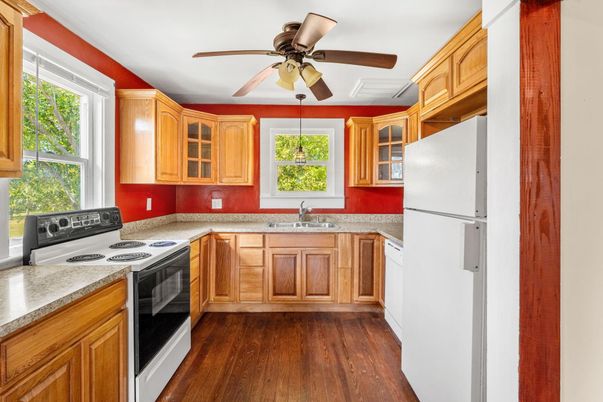 Interior, Kitchen, Wood Texture Flooring