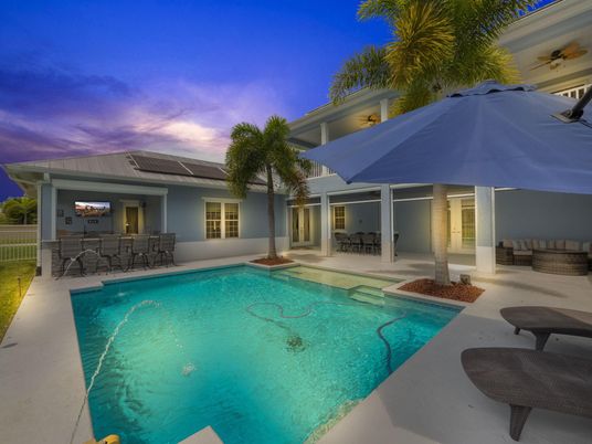 Exterior, Pool, Solar Panels