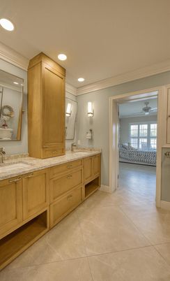 Bathroom, Dual Sink Vanities, Interior, Recessed Lighting