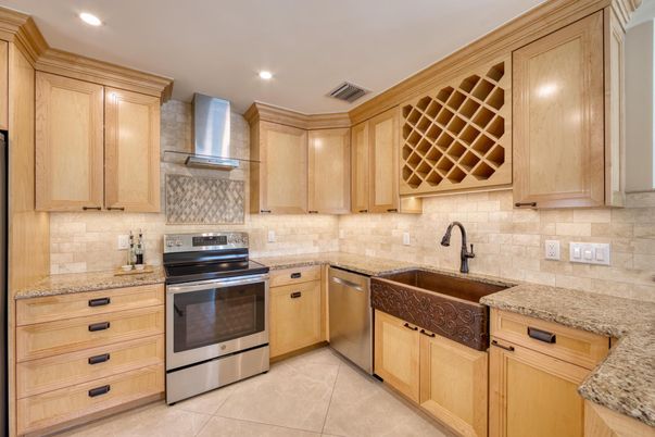 Interior, Kitchen, Recessed Lighting, Stainless Steel Appliances