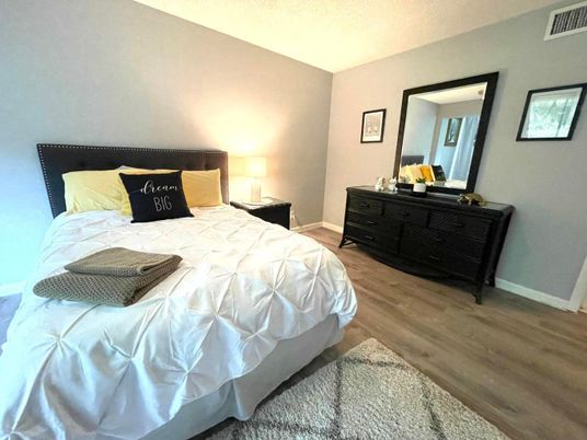 Bedroom, Interior, Wood Texture Flooring