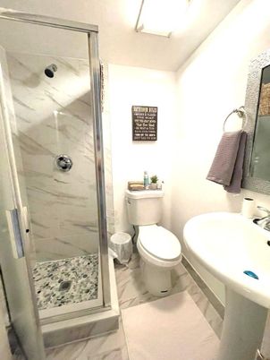 Bathroom, Glass Shower, Interior, Marble, Marble Walls