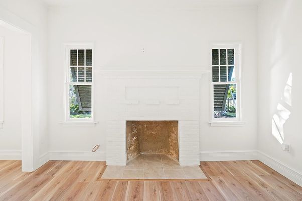 Empty room, Fireplace, Interior, Wood Texture Flooring