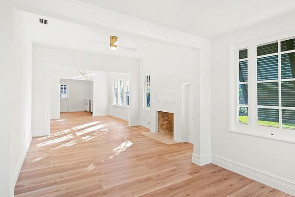 Empty room, Fireplace, Interior, Wood Texture Flooring
