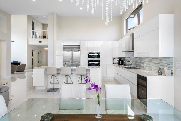 Interior, Kitchen, Pendant Lights, Recessed Lighting, Stainless Steel Appliances