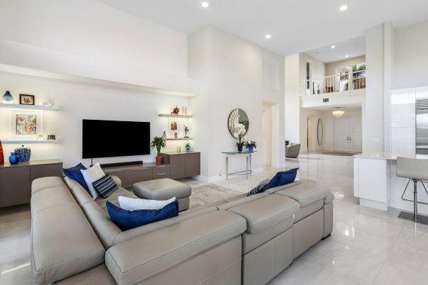 Interior, Living room, Recessed Lighting