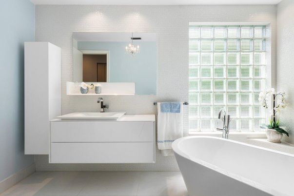 Bathroom, Dual Sink Vanities, Free Standing Baths, Interior