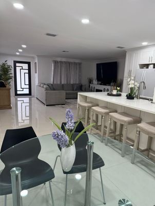 Interior, Kitchen, Living room, Recessed Lighting