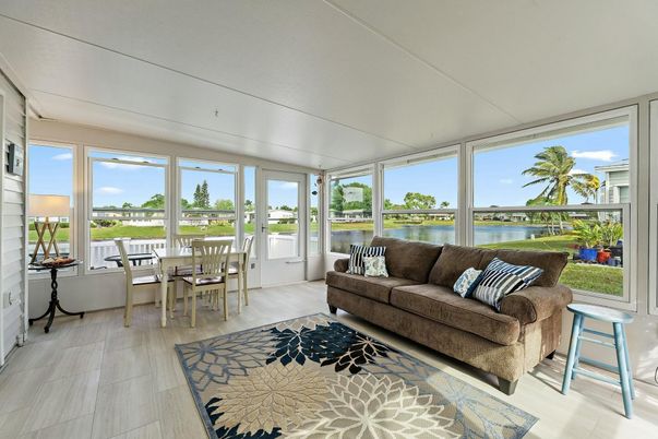 Dining room, Interior, Living room, Sun Room, Water, Wood Texture Flooring