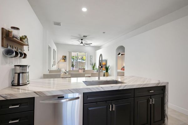 Interior, Kitchen, Living room, Recessed Lighting, Stainless Steel Appliances