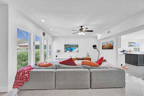 Interior, Living room, Recessed Lighting
