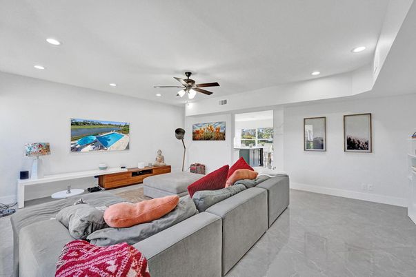 Interior, Living room, Recessed Lighting