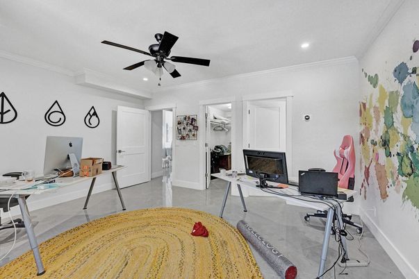 Home Office, Interior, Recessed Lighting