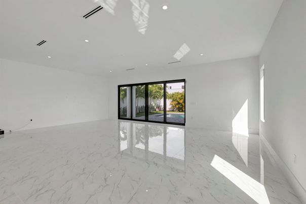 Empty room, Interior, Marble, Recessed Lighting