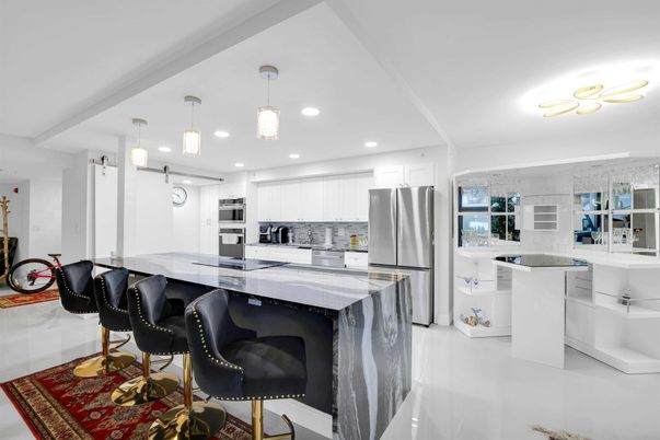 Interior, Kitchen, Pendant Lights, Recessed Lighting, Stainless Steel Appliances