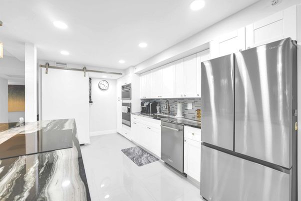 Interior, Kitchen, Recessed Lighting, Stainless Steel Appliances