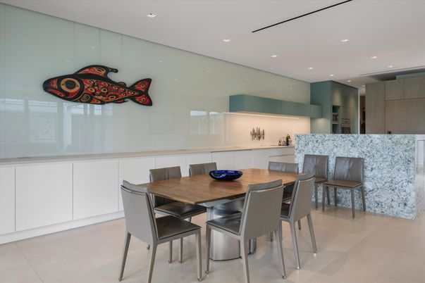 Dining room, Interior, Kitchen, Recessed Lighting