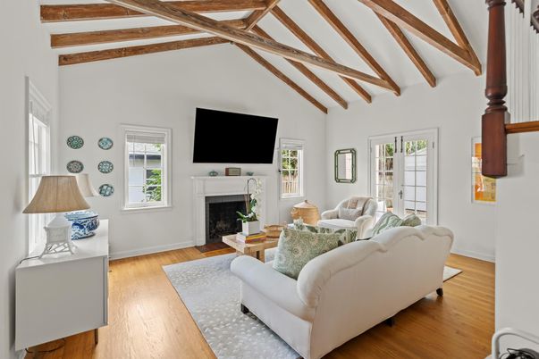 Fireplace, Interior, Living room, Wooden Beams, Wood Texture Flooring