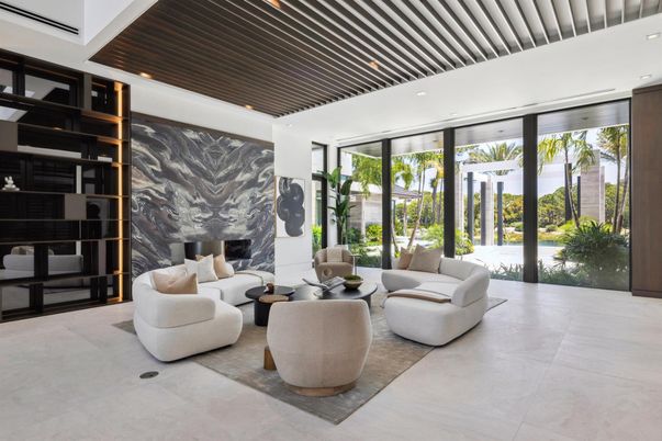 Fireplace, Interior, Living room, Recessed Lighting