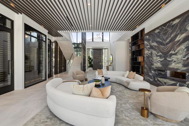 Interior, Living room, Recessed Lighting
