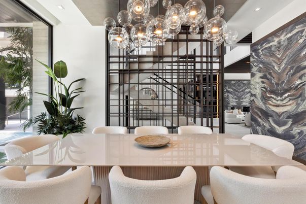 Dining room, Interior, Pendant Lights