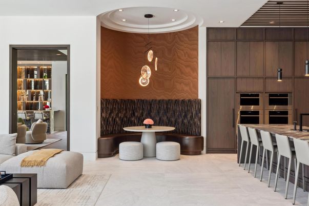 Interior, Kitchen, Pendant Lights, Recessed Lighting, Stainless Steel Appliances