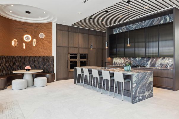 Interior, Kitchen, Pendant Lights, Recessed Lighting, Wooden Walls